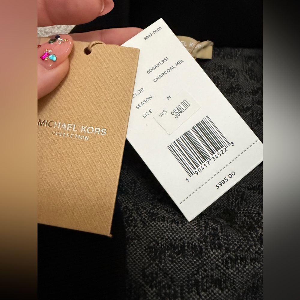 Michael Kors Collection - Leopard Print Black & Gray MIDI Skirt - size Med - NWT - Picture 5 of 12